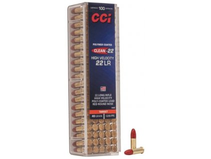 Náboj kulový CCI, Clean-22 HV Target, .22LR, 40GR (2,59g), LRN