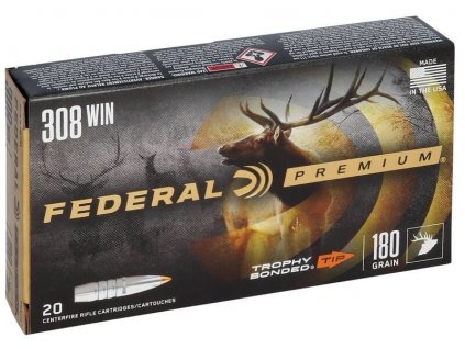 Náboj kulový Federal, Premium Vital-Shok, .308 Win., 180GR (11,7g), Trophy Bonded Tip