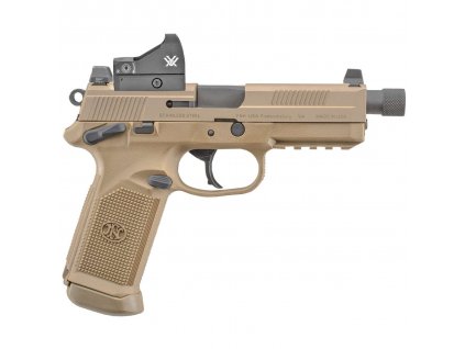 Pistole sam. FN America, Model: FNX-45, Ráže: .45 ACP, hl.: 5,3" (135mm), VORTEX, FDE