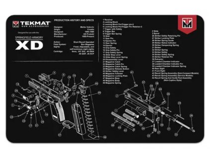 TEKMAT Springfield Armory XD -Podložka na čištění zbraní