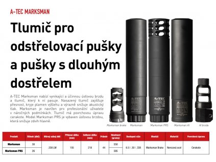 Tlumič A-TEC, Marksman PRS, ráže do .338" (8,5mm), na úsťovou brzdu Marksman Break