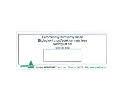 Evidenční štítek na lapač