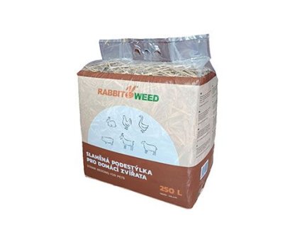 Podestýlka slaměná pro domácí zvířata RabbitWeed 250l