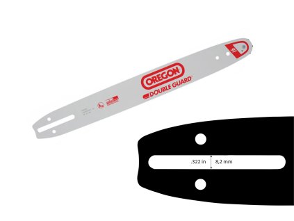 Vodící lišta OREGON Single Rivet 16", .3/8"LoPro, 1,1 mm; 164MLEA041