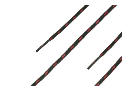 Kulaté černočervené tkaničky 210 cm do bot HAIX Protector Forest