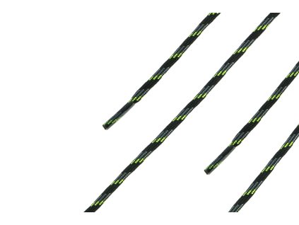 Kulaté černozelené tkaničky 220 cm do bot HAIX Protector Ultra