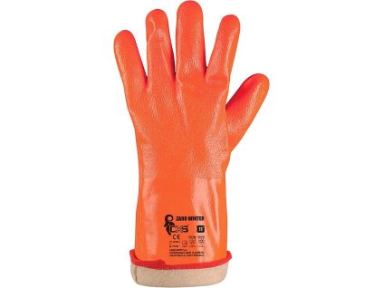ZARO WINTER rukavice zimní máčené v PVC oranžové (Varianta ZARO WINTER rukavice zimní máčené v PVC oranžové)