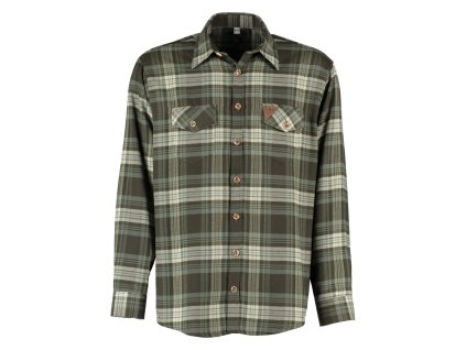 Trachten pánská zelená flanelová košile velmi teplá