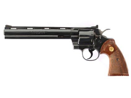 Revolver Colt, Model: Python, Ráže: .357 Mag., hl.: 8" (203mm), 6 ran, Royal Blue