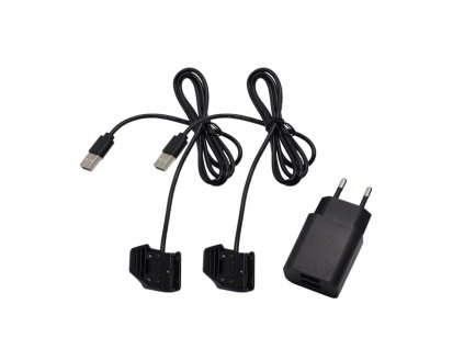 Napájecí adaptér duální s USB kabely a klipsy