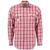 Trachten pánská košile červená s výšivkou