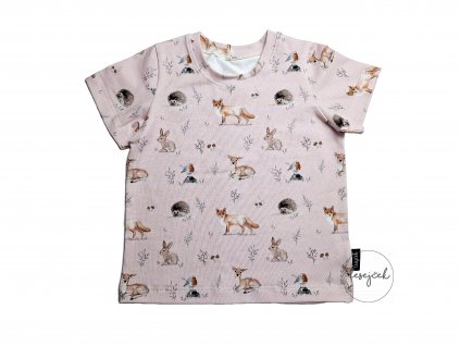 Tričko LESNÍ ZVÍŘÁTKA růžové