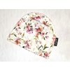 Čepice jednovrstvá Květy na bílé