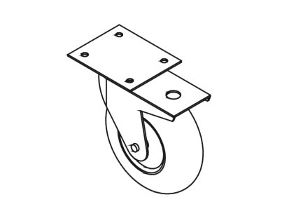 Polyuretanové kolečko prům. 150:40mm, nosnost 2,5 kN