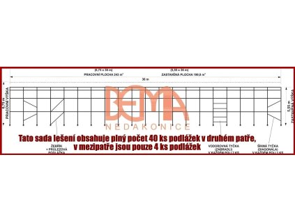 1. RÁMOVÉ LEŠENÍ 59,9 M² PODLÁŽKY NOVÉ