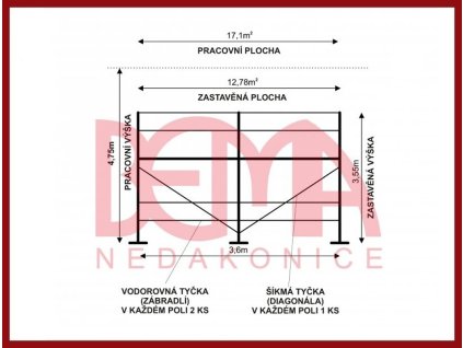 Lešení kostka 17,7m2