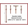 Stavební stojka lakovaná červená výška 1,7 m výsun až 3,0 m