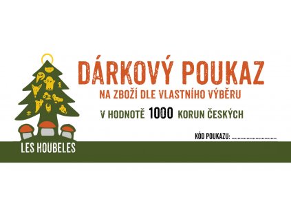 Dárkový poukaz v hodnotě 1000 Kč