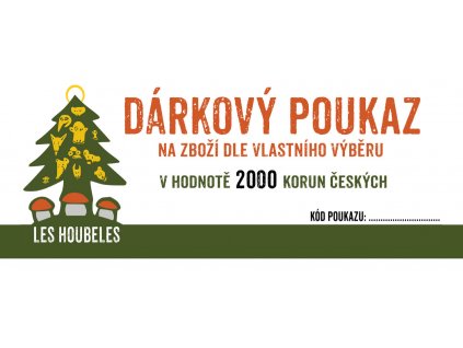 Dárkový poukaz v hodnotě 2000 Kč