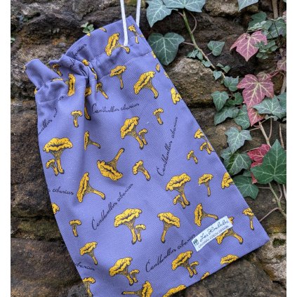 Plátěný pytlík "Lišky" - modrý