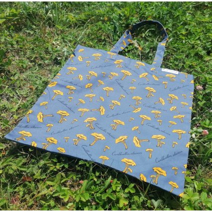 Taška nejen na houby "Lišky" - modrá