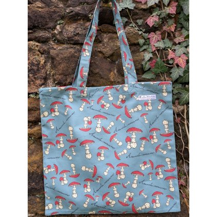 Taška nejen na houby "Muchomůrky" - modrá