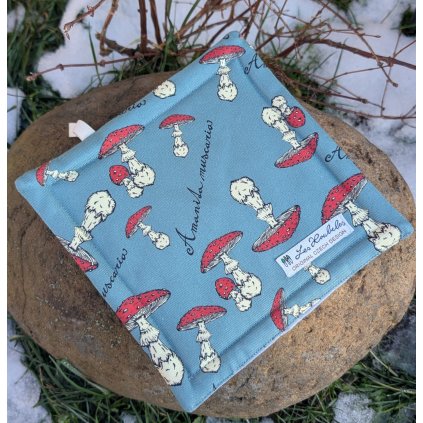 Chňapka "Muchomůrky" - modrá