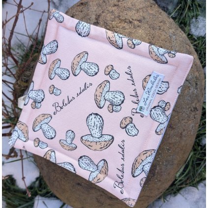 Chňapka "Hříbky" - světle růžová