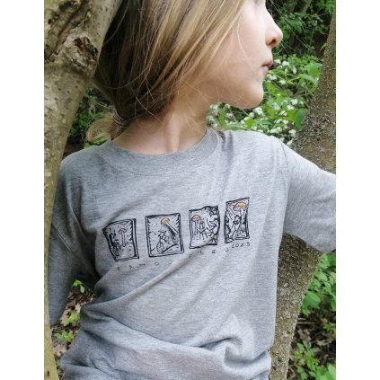 Dětské tričko " Ježkovy voči" šedá