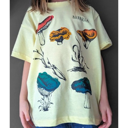 Dětské tričko "Holubinky" žlutá