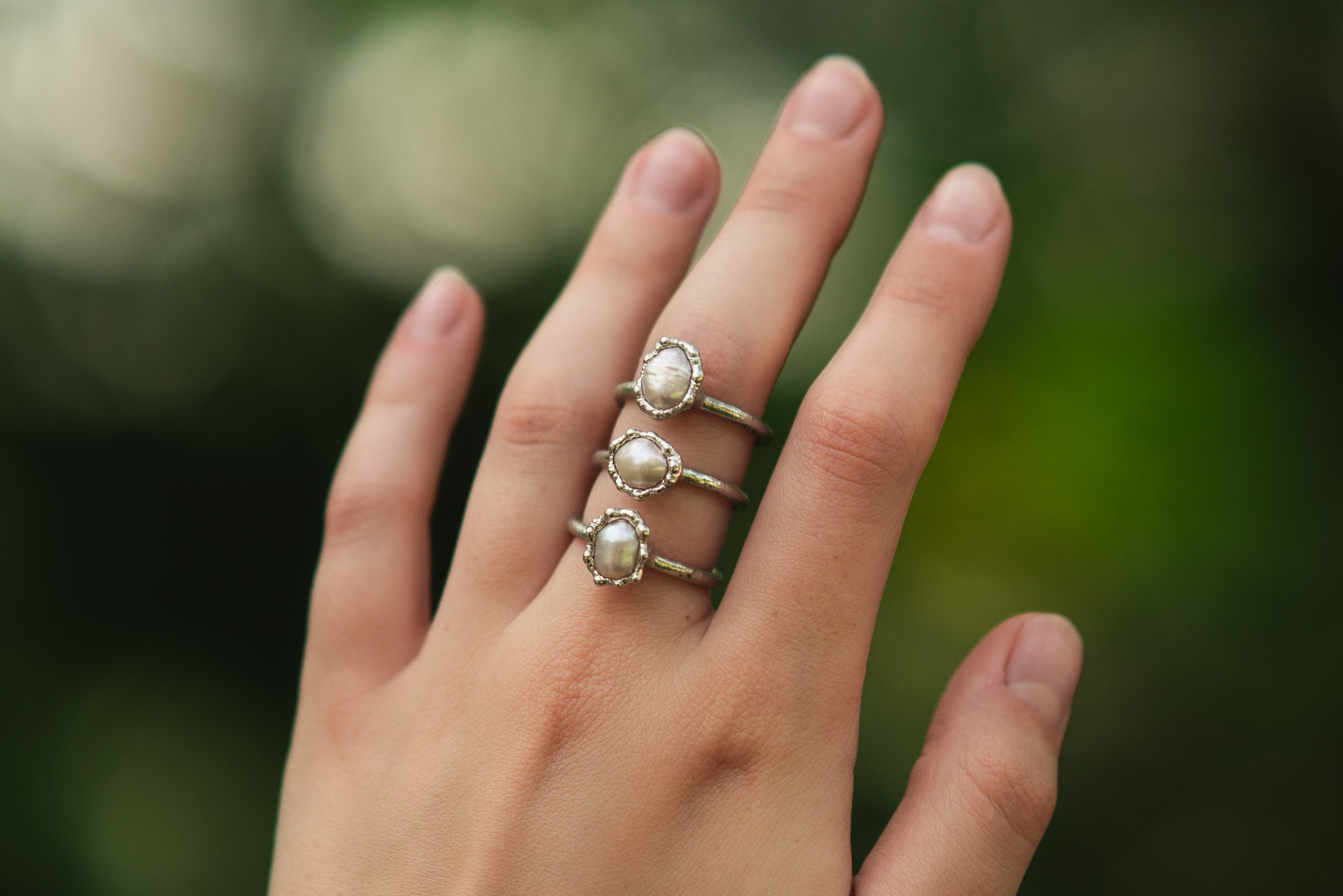 Prsteny s říční perlou