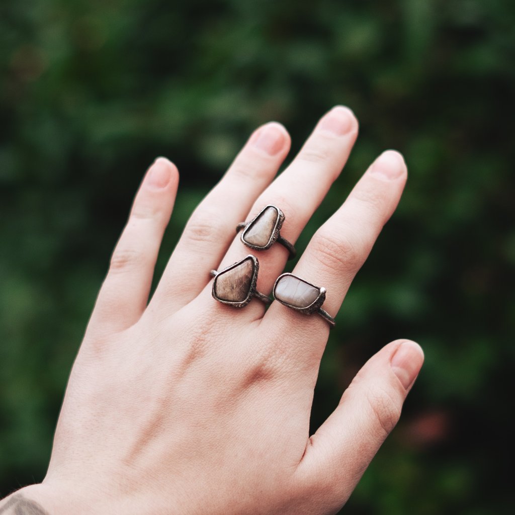 Prsten s měsíčním kamenem-varianty