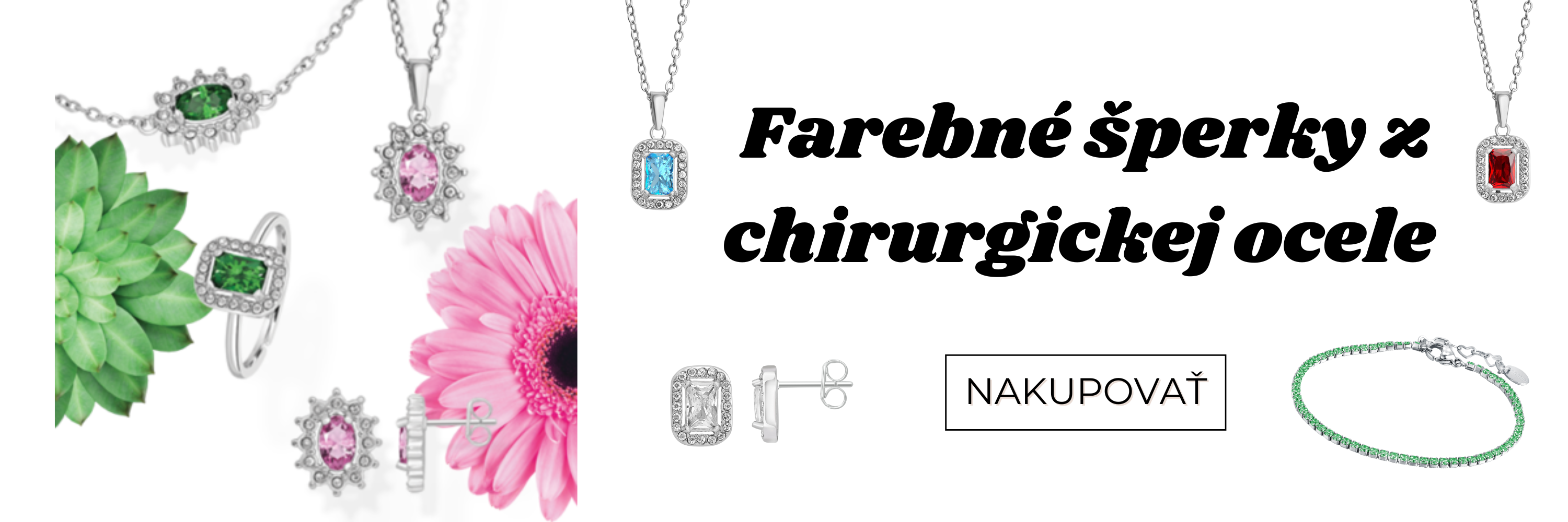 Farebné šperky z chirurgickej ocele