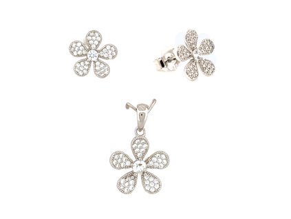 strieborny-set-nausnice-s-priveskom-kvetinky-s-cirymi-zirkonmi-s001