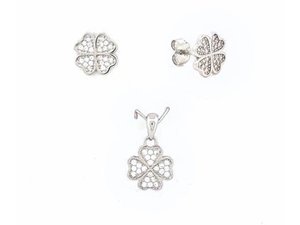 strieborny-set-nausnice-s-priveskom-stvorlistok-s-cirymi-zirkonmi-s006