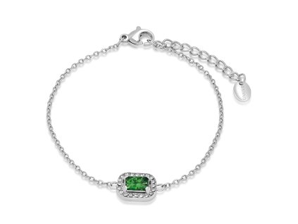 damsky-naramok-so-zelenym-zirkonom-z-ocele