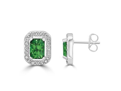 damske-nausnice-so-zelenym-zirkonom-z-ocele