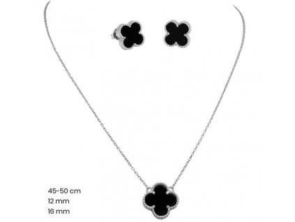 strieborny-set-nausnice-a-nahrdelnik-s-ciernym-stvorlistkom-40140202