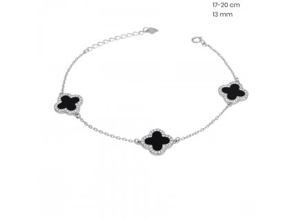 strieborny-naramok-s-ciernymi-stvorlistkami-40152102