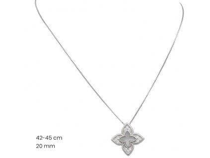 strieborny-nahrdelnik-s-bielou-kvetinkou-a-cirymi-zirkonmi-40152201
