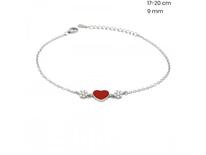 strieborny-naramok-s-cervenym-srdieckom-a-cirymi-zirkonmi-40163701