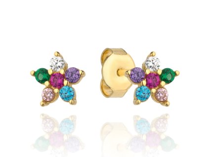 zlate-nausnice-kvetinky-s-farebnymi-zirkonmi-25111