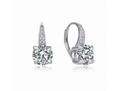 strieborne-nausnice-s-velkym-cirym-zirkonom-a-malymi-cirymi-zirkonmi-e0001803