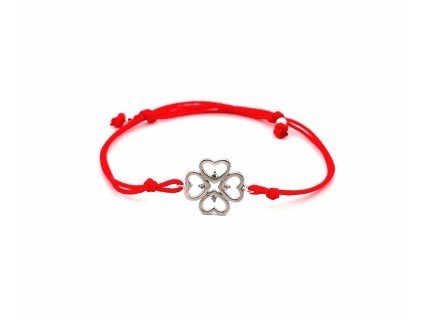 snurkovy-naramok-so-stvorlistkom-zdobeny-cirymi-zirkonmi-zo-striebra-sn006-cervena-snurka
