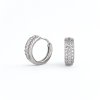 Strieborné náušnice krúžky so zirkónmi
