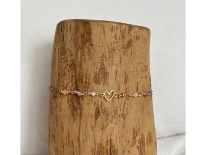 Srdce s kameny a perličkou