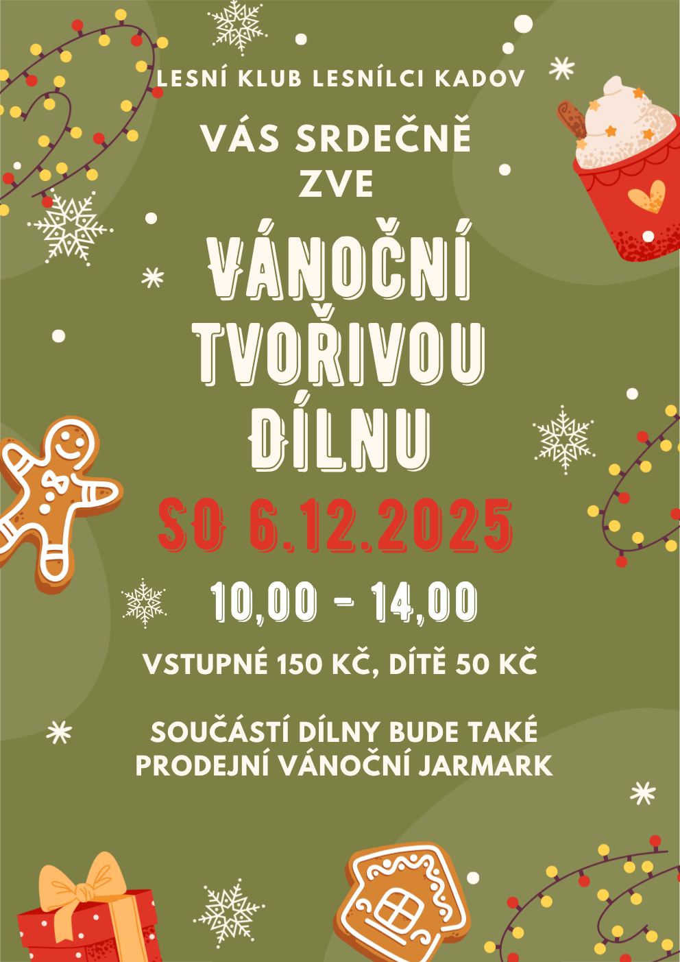 Vánoční tvořivá dílna - sobota 6.12