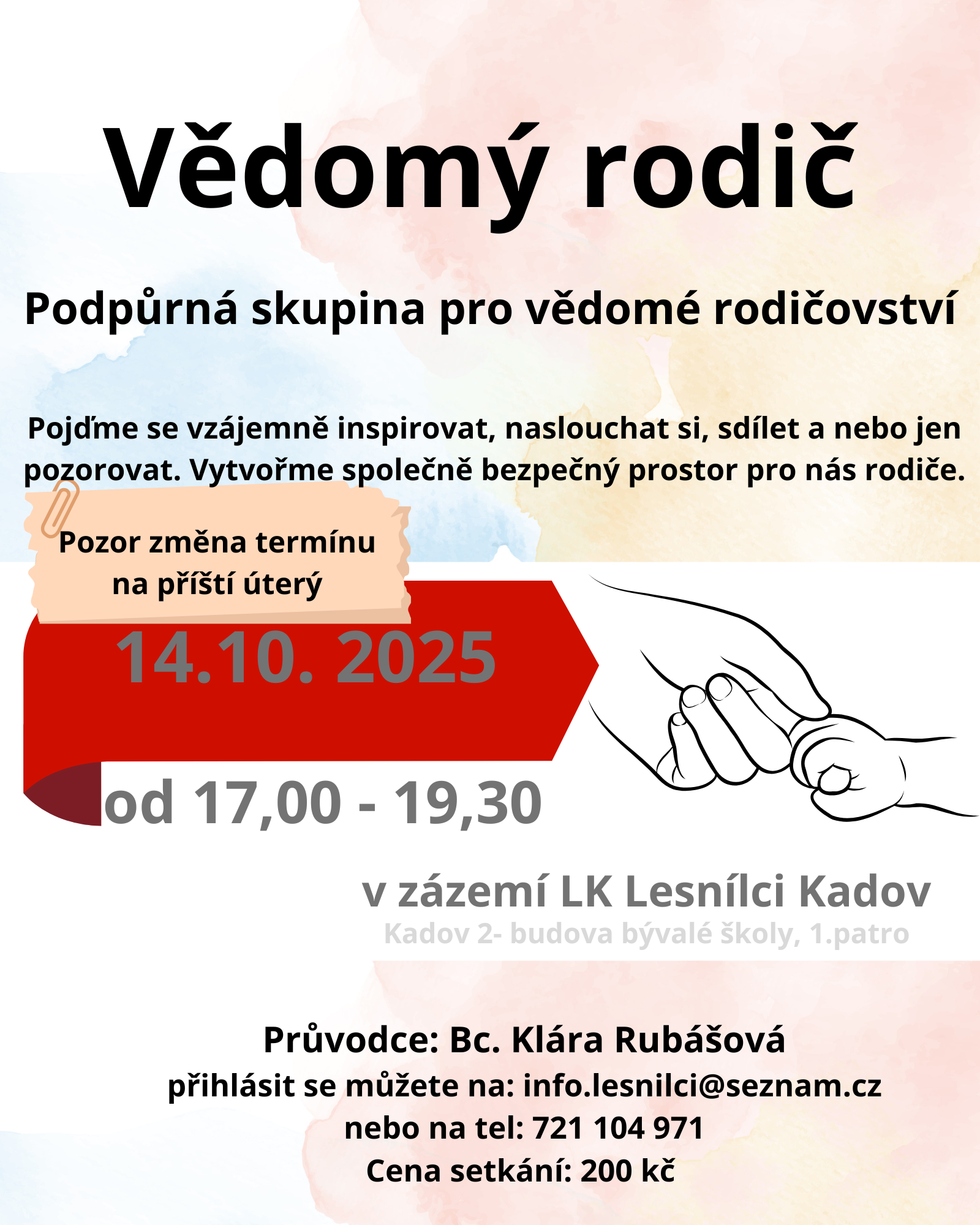 Podpůrná skupina pro vědomé rodičovství ÚT 14.10