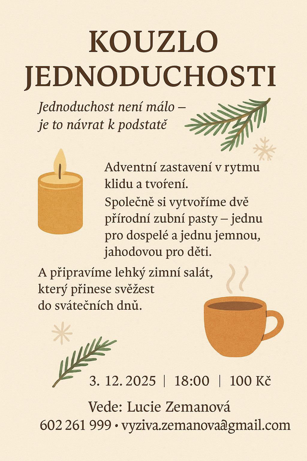 Adventní kouzlo jednoduchosti - 3. 12. 2025