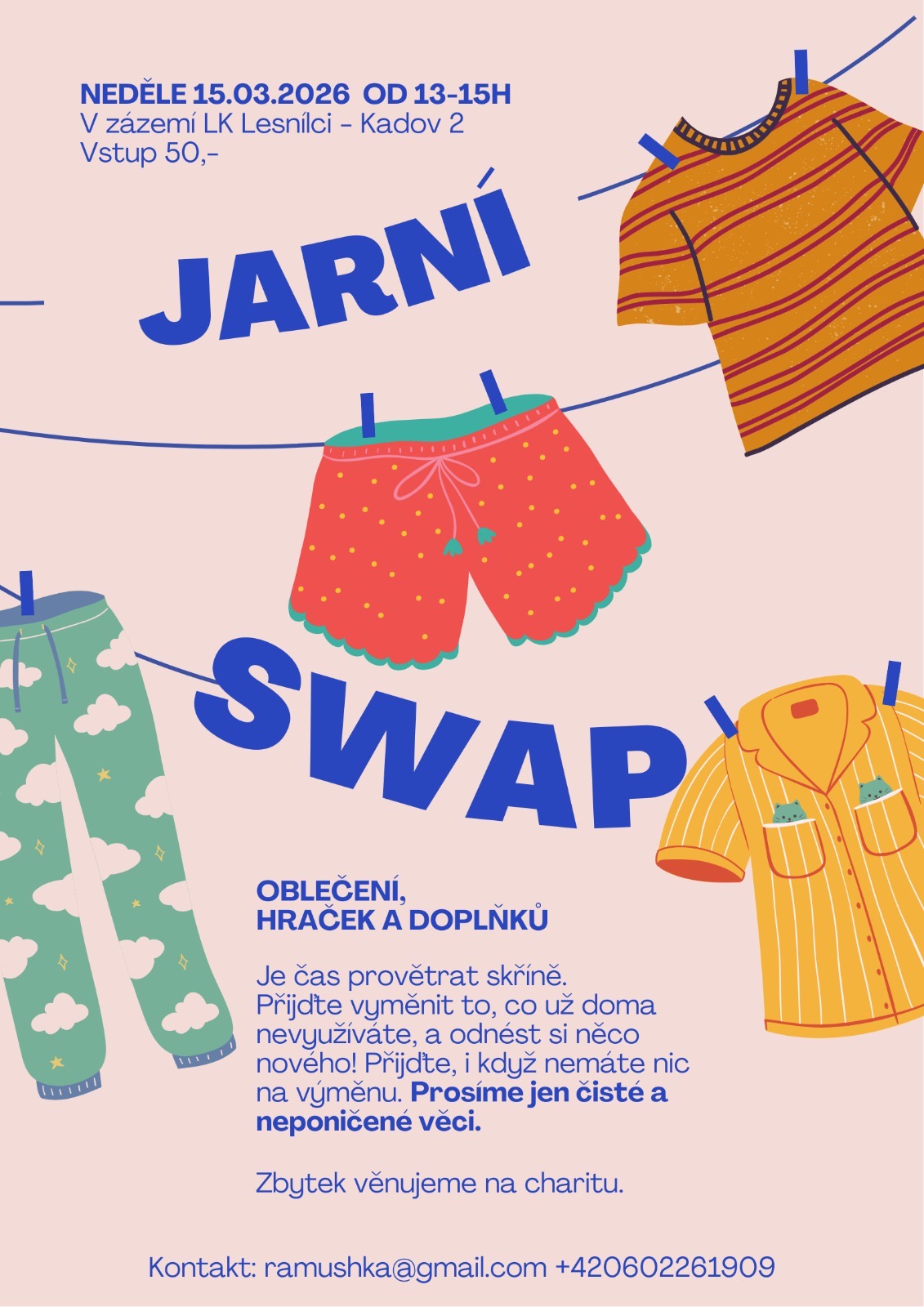 Jarní swap - neděle 15.3. 2026 od 13,00- 15,00